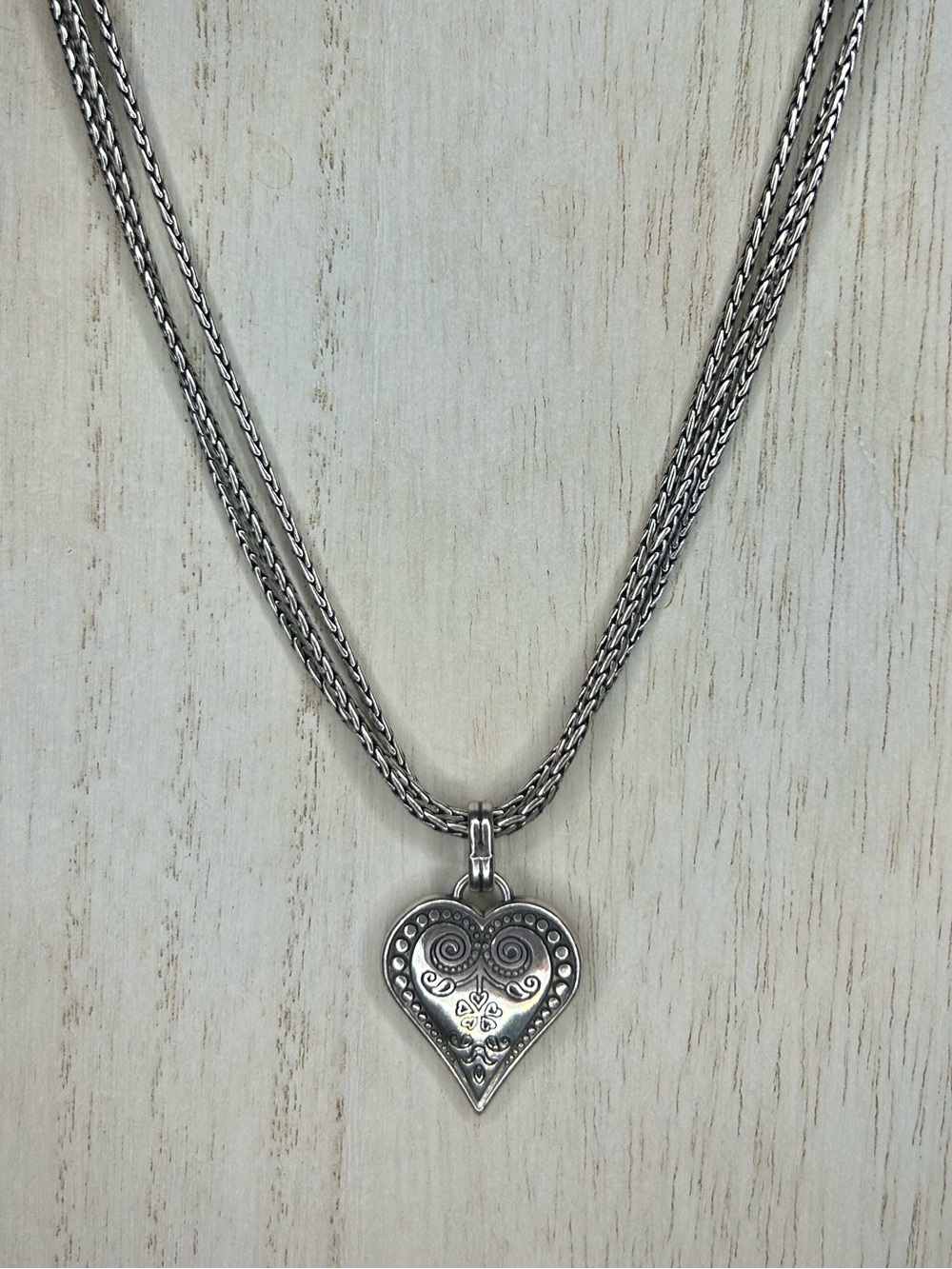 Brighton Ophelia French Quarter 3-Strand Heart Necklace